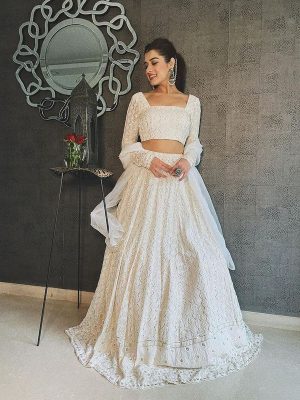 White Forest Marriage Special Lahenga Set RTC6259